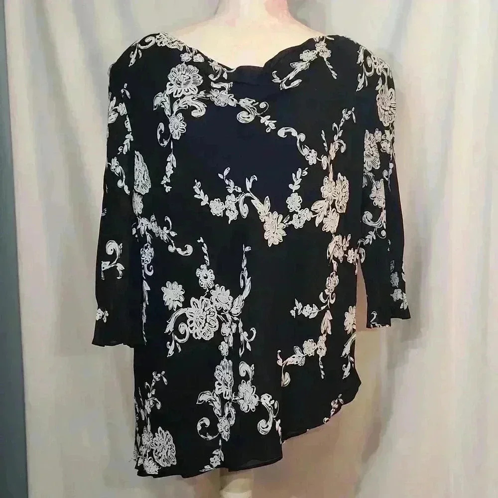 Donna Ricco 2 Piece Asymmetrical Tunic